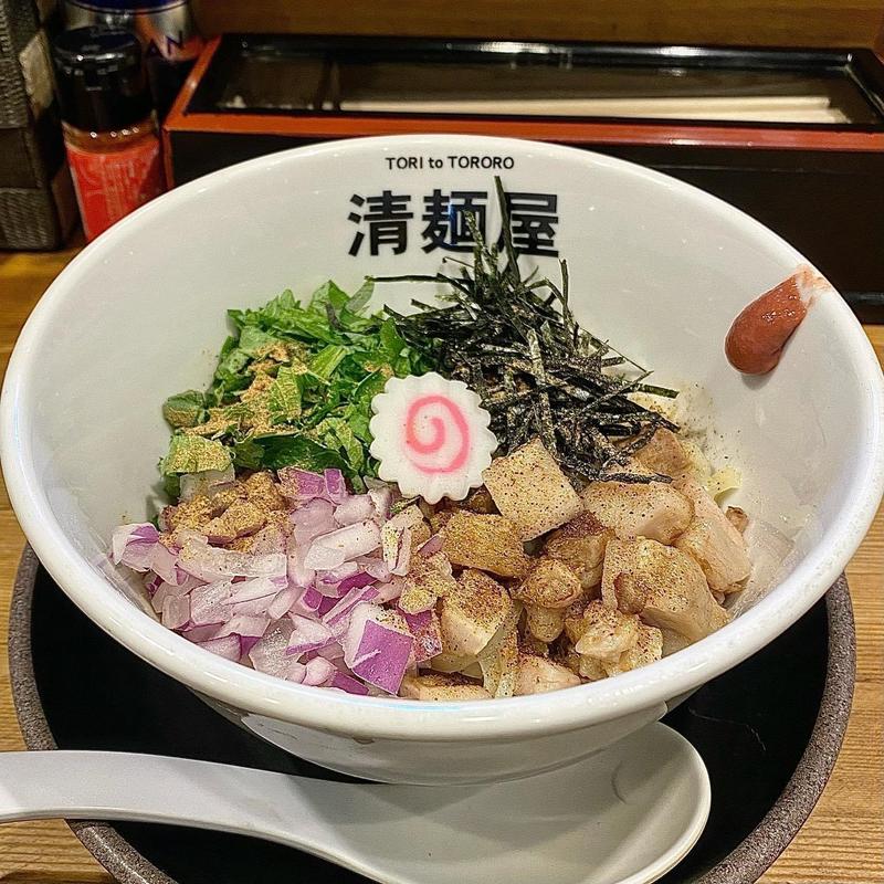 ニボしょうゆまぜそば 追い飯付き(清麺屋 )