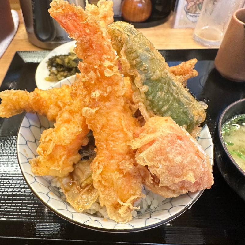 ハーフ穴子天丼(天冨久)