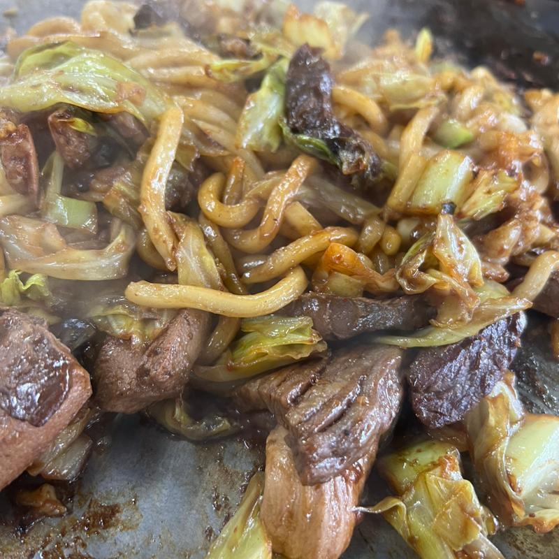 肉各種＋うどん(びっくりや )