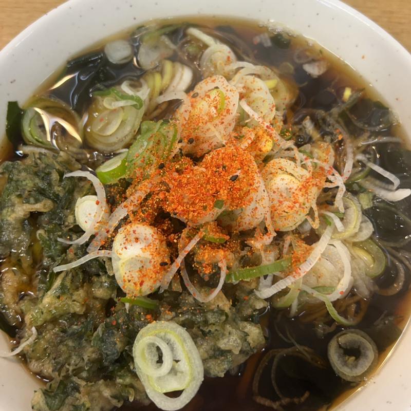 わかめそば(春菊天)(一由そば )