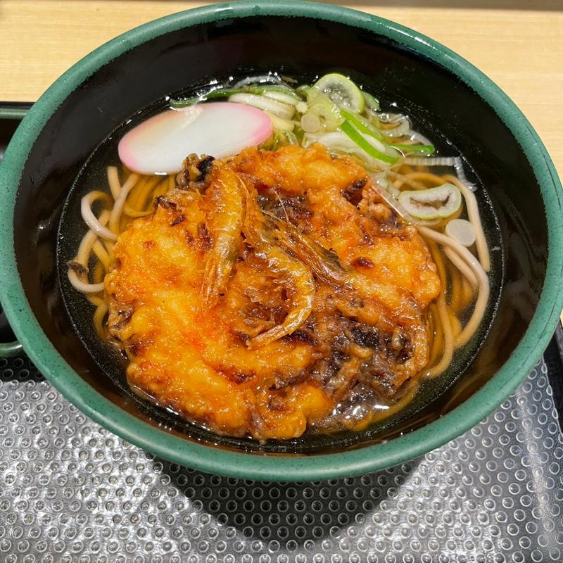 白えびかき揚げそば(金沢 駅そば 加賀 白山そば)