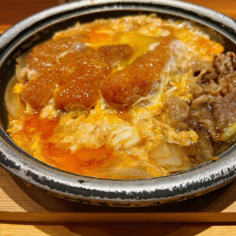 ミックスとじ定食(やよい軒 堂山店)