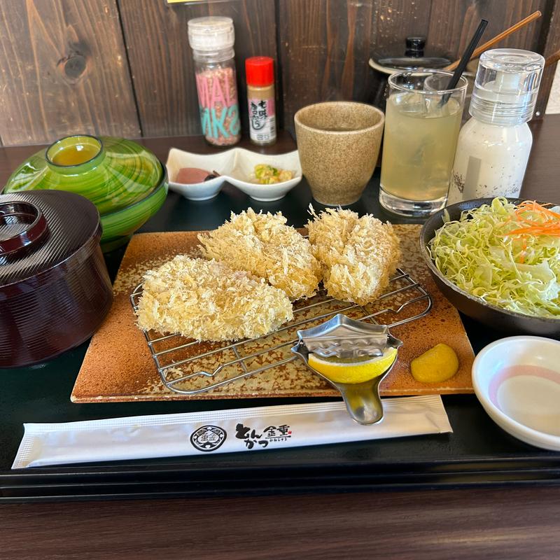 熟成ドリームポークヒレカツ定食(とんかつ金重)