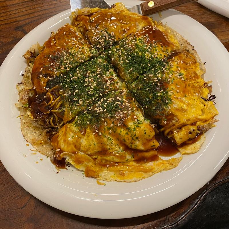 野菜肉玉そば(広島お好み焼 スマイル)