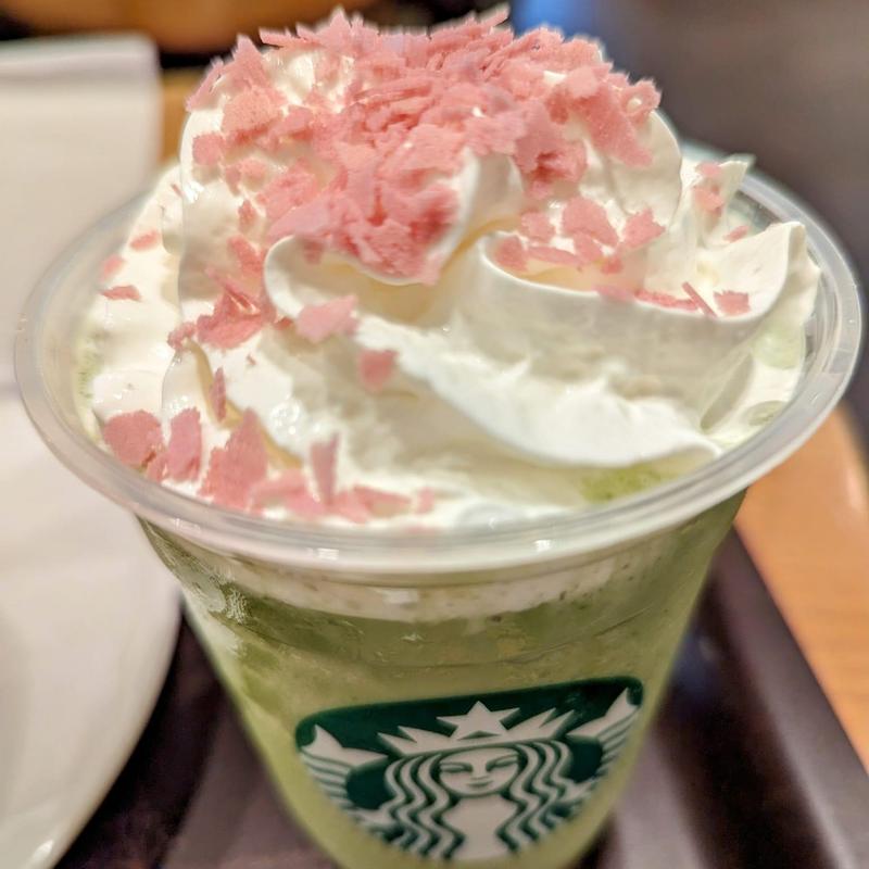 花見抹茶クリームフラペチーノ(スターバックスコーヒー 梅ヶ丘駅店)