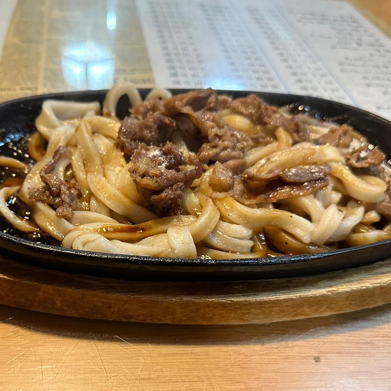 焼き肉うどん定食(手打ちうどん ゆたかや 本店)
