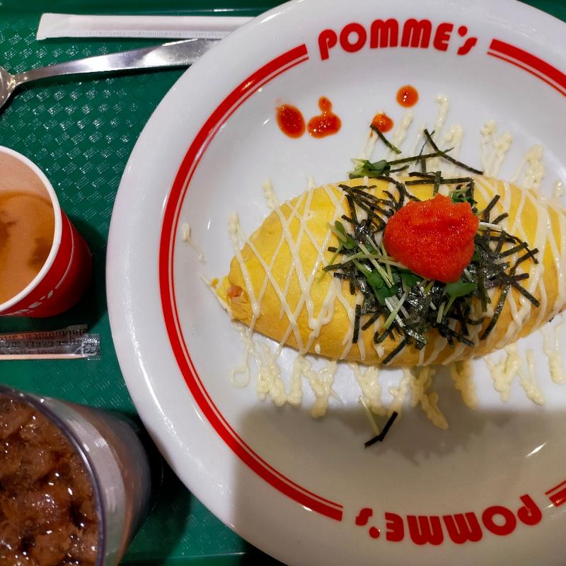 明太マヨネーズオムライス(ポムの樹Jr. イオンモール堺北花田店)