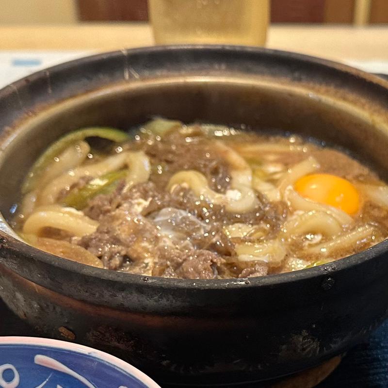 すき焼きうどん(手打ちうどん ゆたかや 本店)