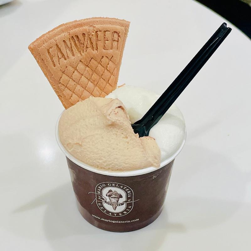 ジェラートS  リッチミルク＆ティラミスカフェ(プレミアム マリオジェラテリア 伊勢丹新宿店)