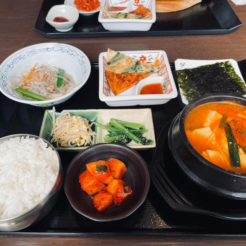 牡蠣のスンドゥブチゲ定食(李家むっとり本店)