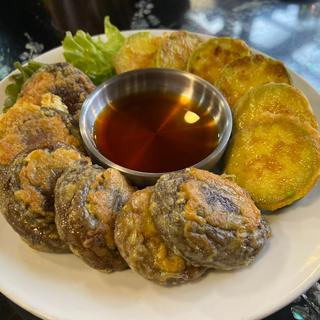 ズッキーニと椎茸のジョン(伝統韓国料理 松屋)