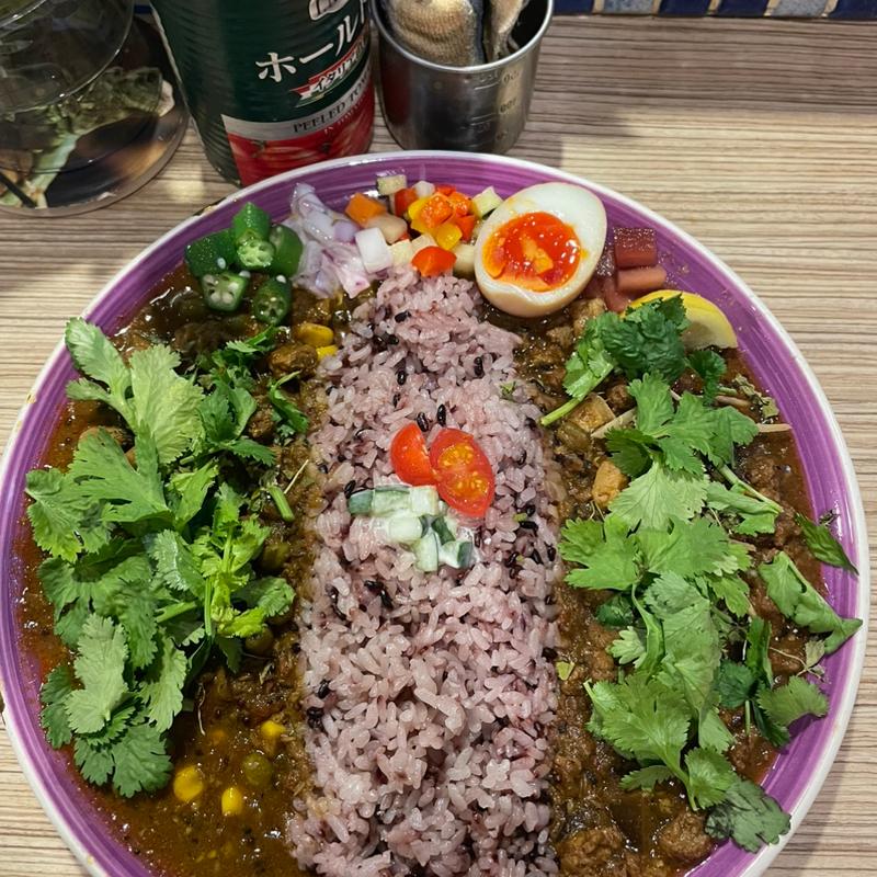 2種あいがけ（日替わり×ラムキーマ）ごはん300g(ナミニノカレー )