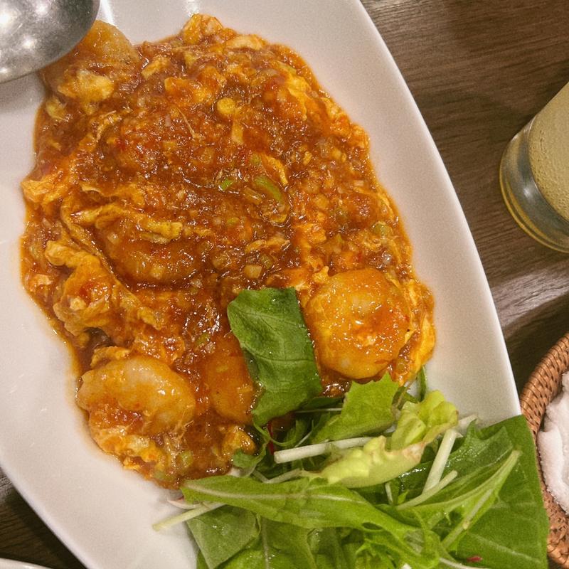 エビチリ(四川郷土菜 郷巴佬)