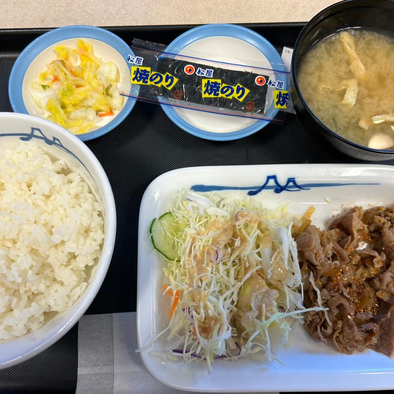 特朝牛皿定食(松屋 本川越店)