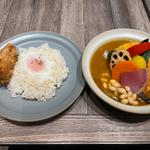 侍.ザンギ&チキン1/2と野菜(Rojiura Curry SAMURAI. 立川店)