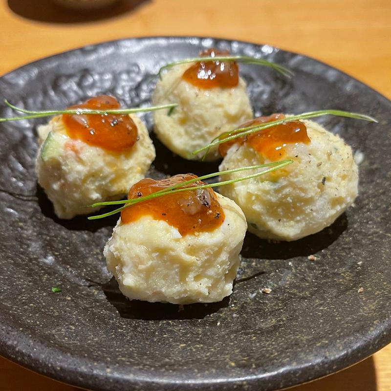 お酒に合うポテトサラダ(三方)