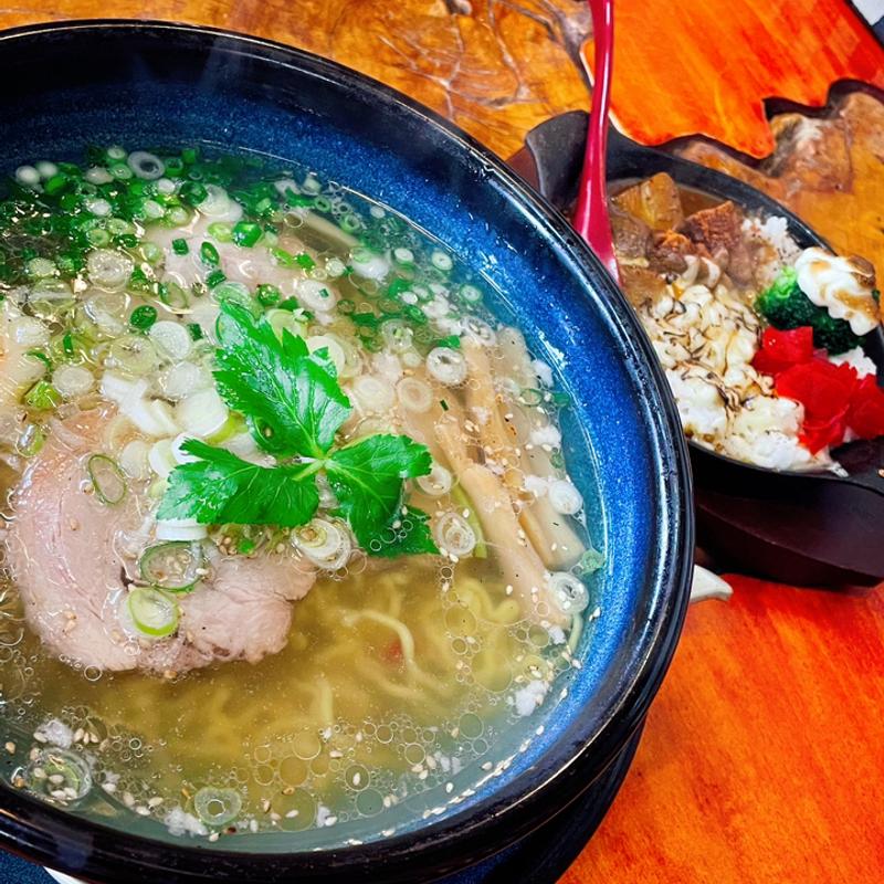 塩ラーメン&ミニカレー(我夢舎楽 )