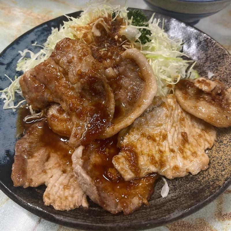 ロース生姜焼き定食(まるやま)