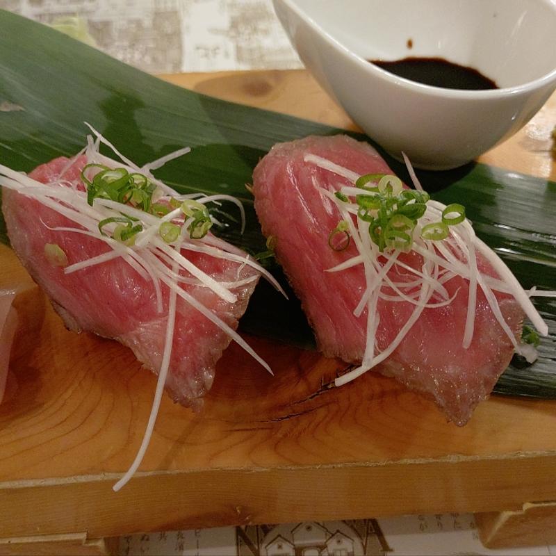 近江牛肉寿司(長濱浪漫ビール （長浜浪漫ビール ナガハマロマンビール）)