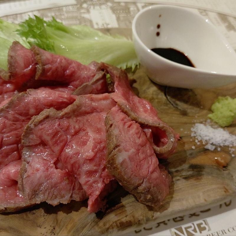 近江牛イチボのローストビーフ(長濱浪漫ビール （長浜浪漫ビール ナガハマロマンビール）)