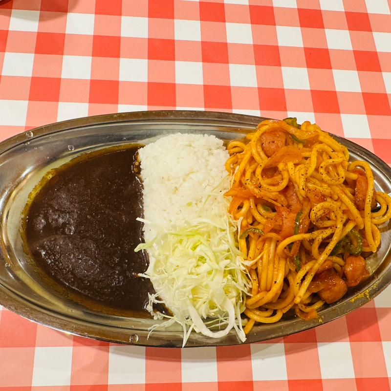 カレーwithナポリタン(スパゲッティーのパンチョ 名古屋グローバルゲート店)