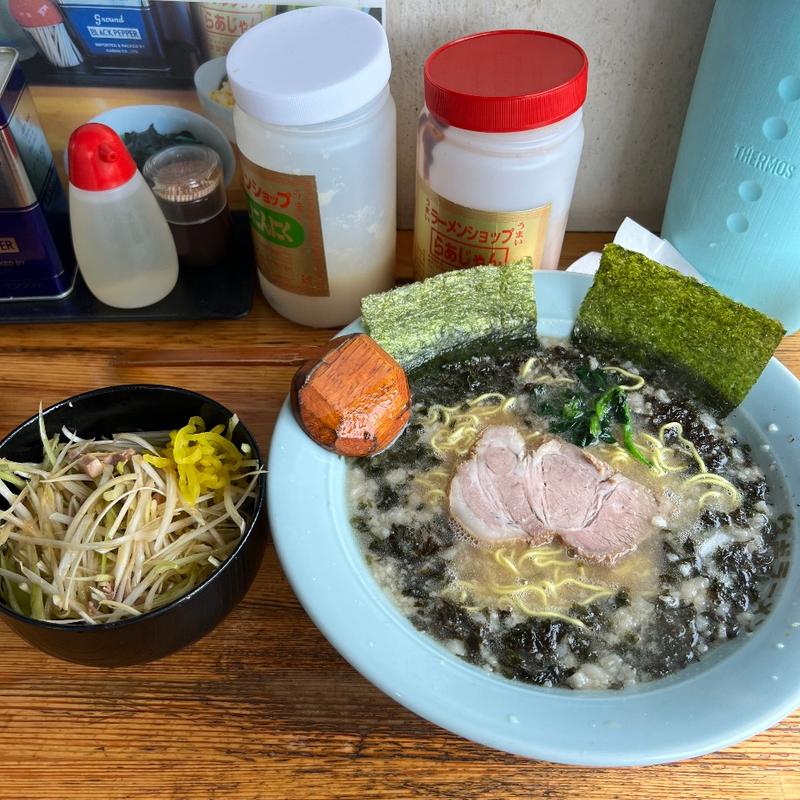 黒ばらのりラーメン　ネギ丼(ラーメンショップ椿 上彦川戸店)