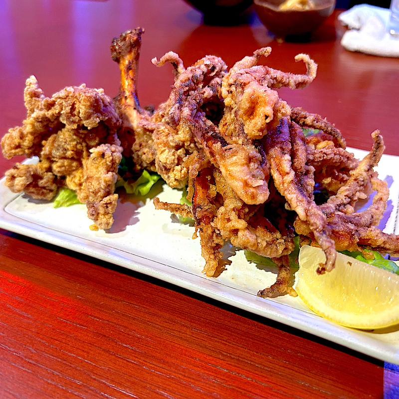 イカゲソの唐揚げ(津軽三味線 ねぶた魂)