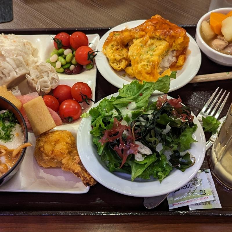 入浴料ランチバイキングのセット　　大人（中学生以上）(花もも )