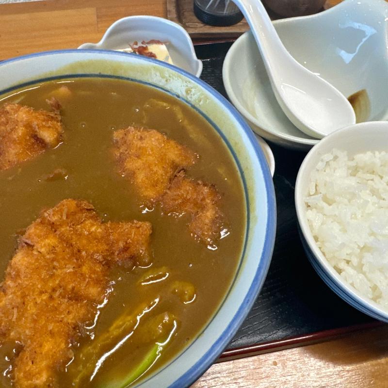 鳥カツカレーうどん定食(えびすや 山手通店)