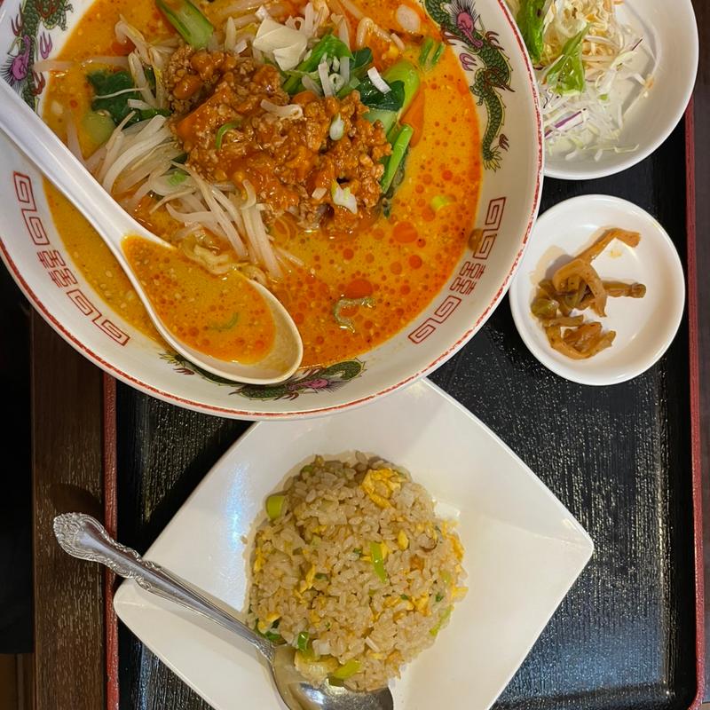 担々麺と半チャーハンセット(福招門 本駒込店 )