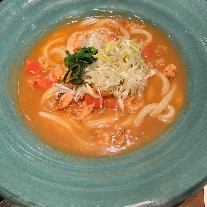 トマトビスクスープのおうどん(麺匠の心つくし つるとんたん 新宿店)
