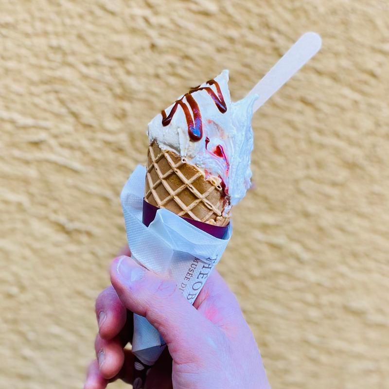 ほうじ茶キャラメル＆フレーズオレ(ジェラテリア テオブロマ神楽坂店)