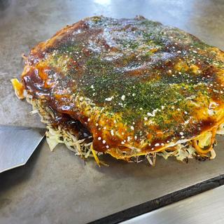 ピリ辛麺入りSイカ天入り(お好み焼 モンキー)