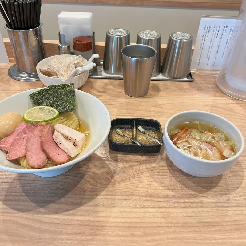 特製昆布水💦つけ麺塩🧂+チャーシュー🐷(麺処 にし尾)