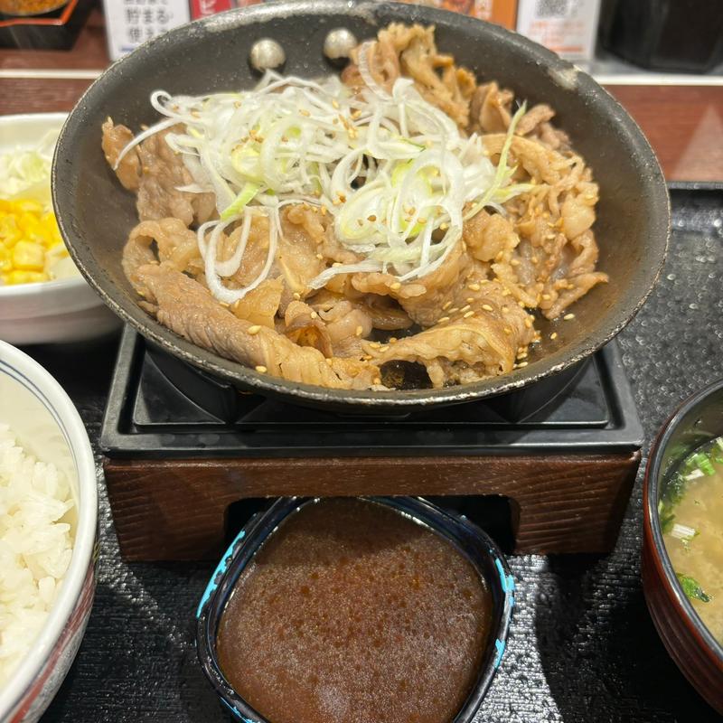 鉄板牛カルビ定食(吉野家 聖蹟桜ヶ丘駅店)