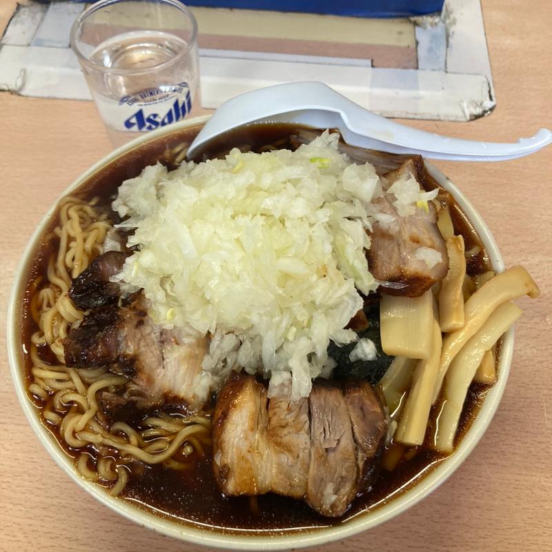 チャーシューメン大　玉ねぎトッピング(梅乃家)