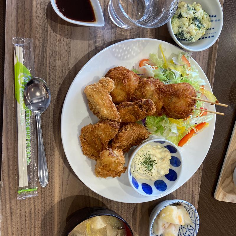 ミックスフライ定食(富揃い産直市 ウジエスーパー利府店)