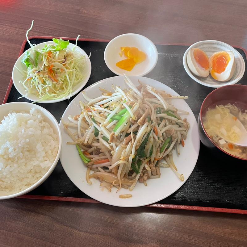 ニラもやし炒め定食(台湾料理　菜里香)