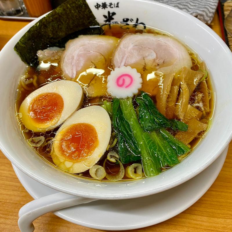 中華そば煮玉子醤油(中華そば 半ざわ)