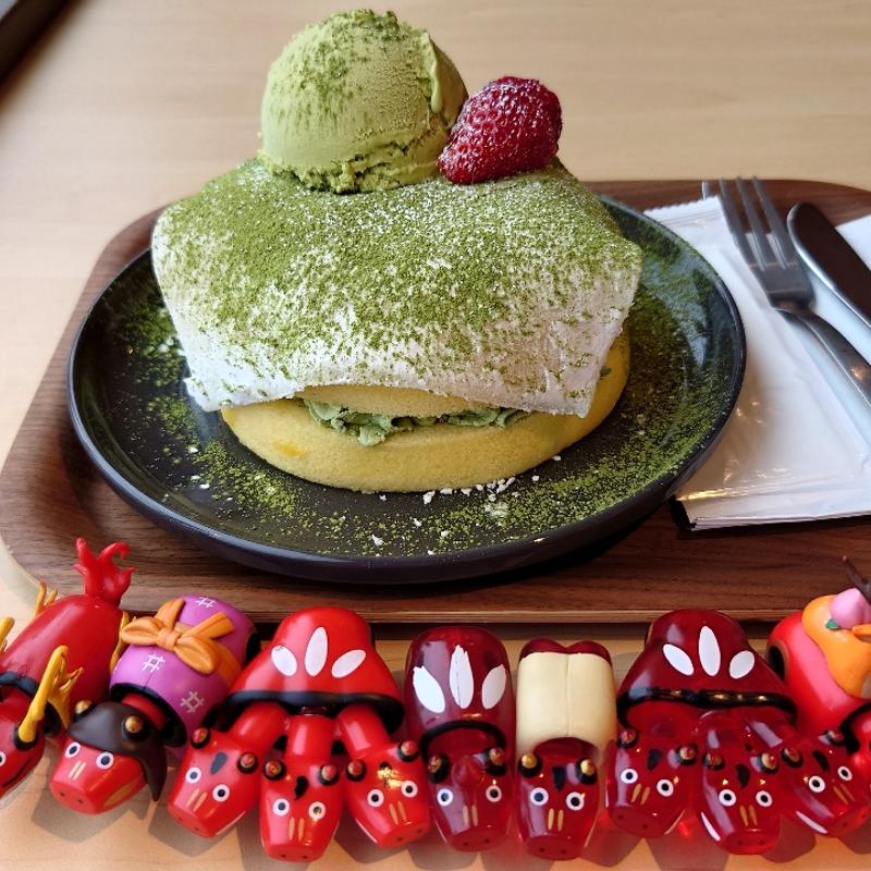 抹茶のカステラパンケーキ(海カフェ/海が一望できるカフェ)