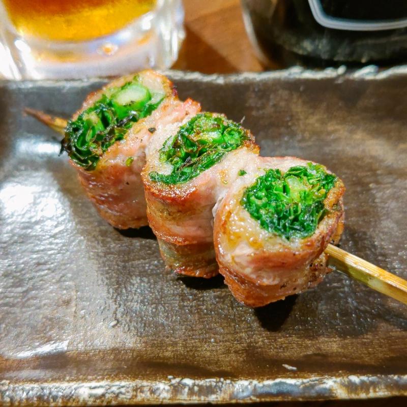 菜の花の肉巻き串(のげちゃん)