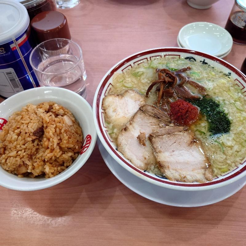山形辛味噌ラーメン、肉飯(中華そば専門 田中そば店 東仙台店)