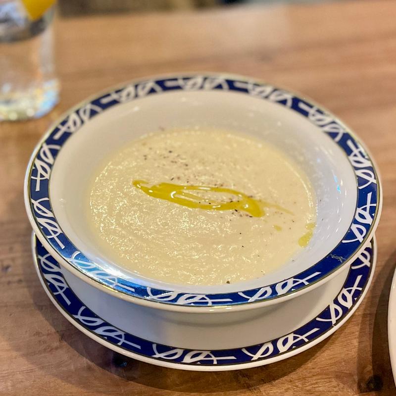 オープンサンドランチ　カリフラワーのスープ(MID cafe高田馬場)