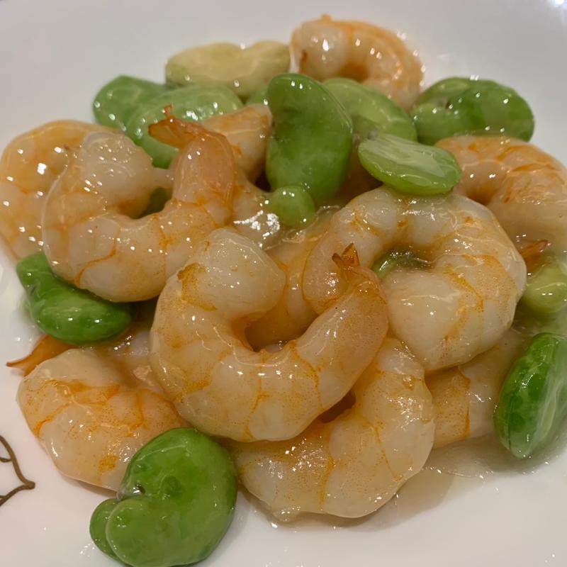 海老と空豆の炒め(中国料理　桃花林 （トウカリン）)