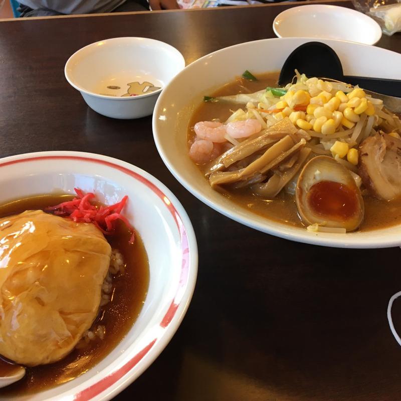 灯台らーめん天津飯セット(灯台らーめん)