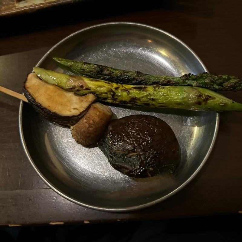 椎茸、アスパラガス(雨三屋 )