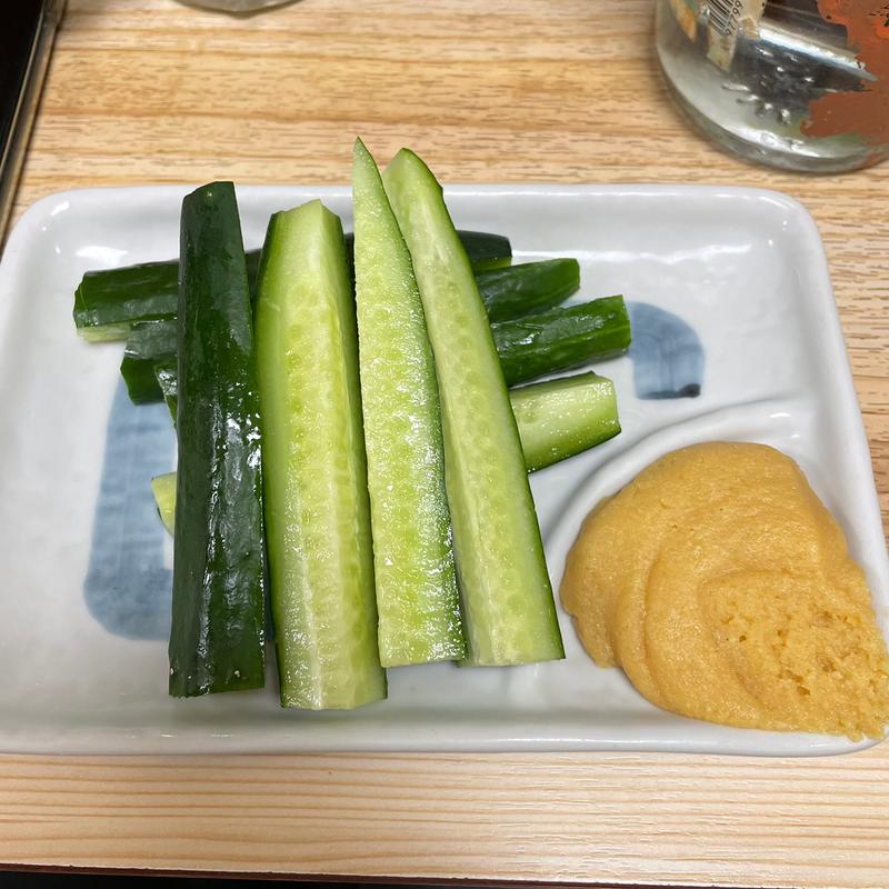 味噌きゅうり(大衆酒場 酒呑んで飯食って蛙之介 溝の口店)