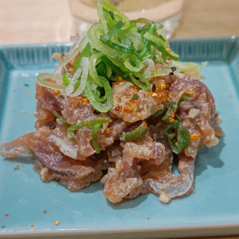 鯵の青唐味噌(大衆すし酒場 スシマヅメ 野毛本店)