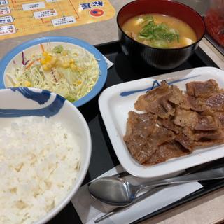 カルビ焼肉定食（プレーン）豚汁セット(松屋 高津店)