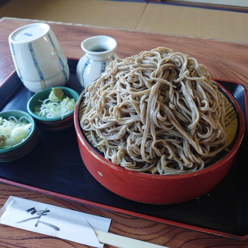 もりそば＋大盛り(そば処二城)